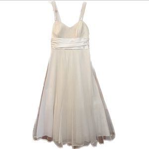 Junior girl's ivory and white graduation dress, size 3